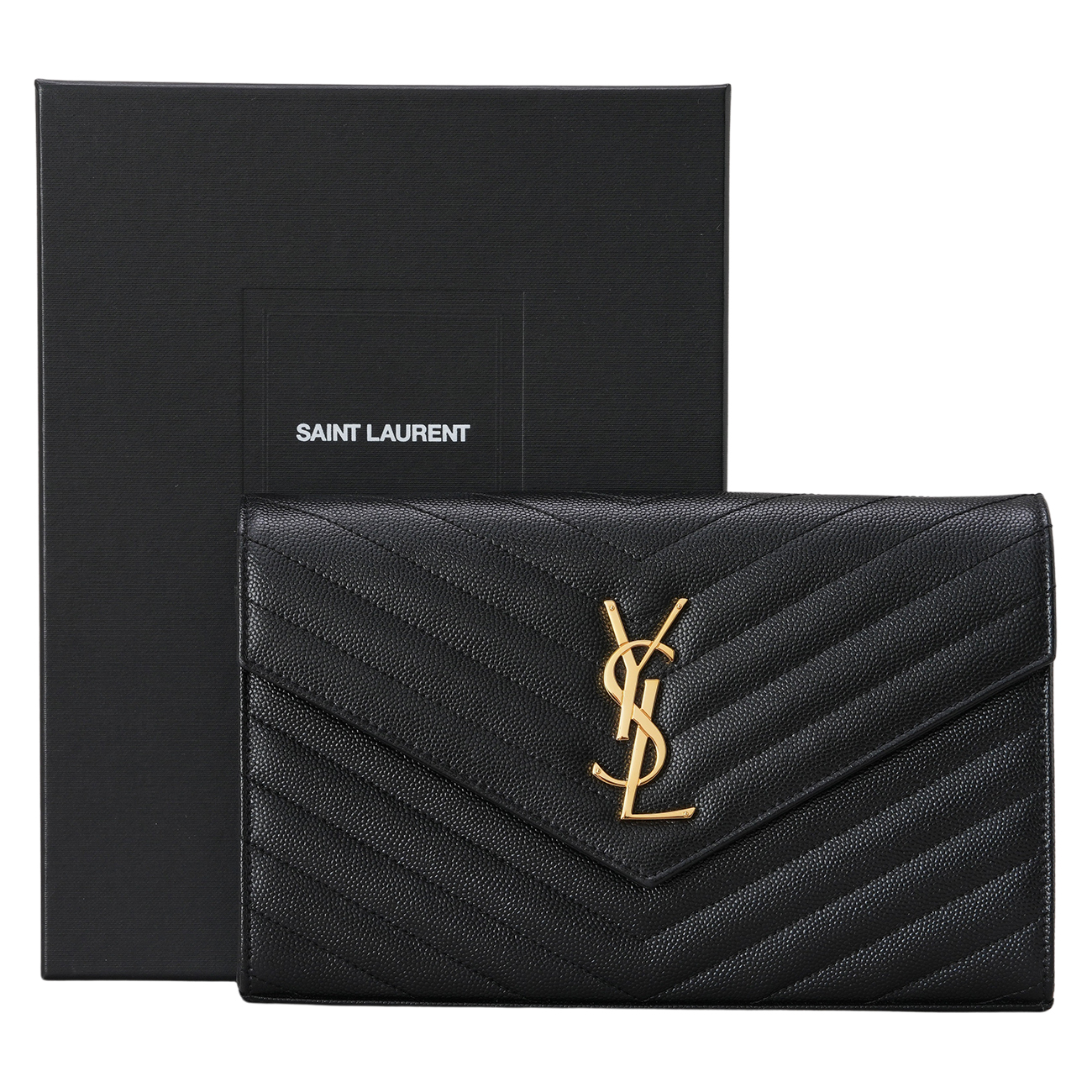 YVES SAINT LAURENT(USED)생로랑 377828 모노그램 쉐브론 체인 크로스백